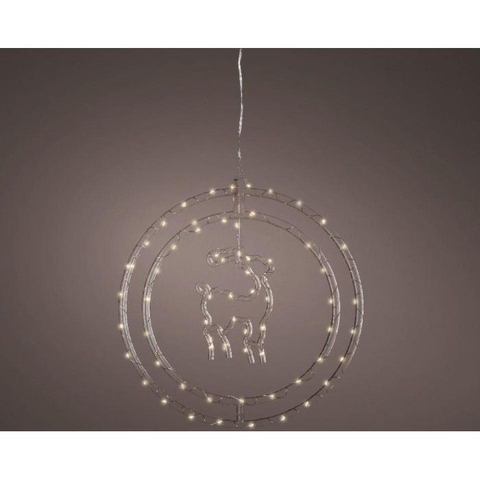 DECORAZIONE RENNA A LED H.33CM.